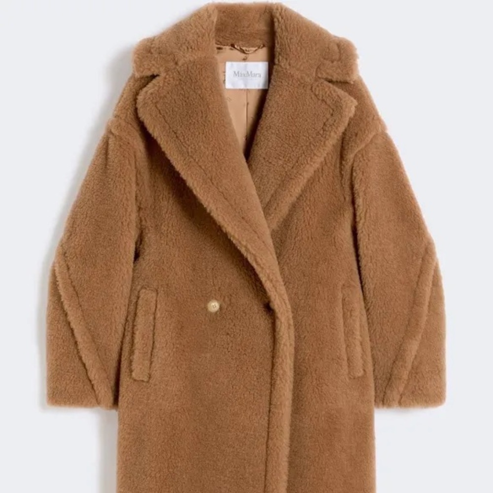 Max Mara Teddy Bear Icon Coat in Camel